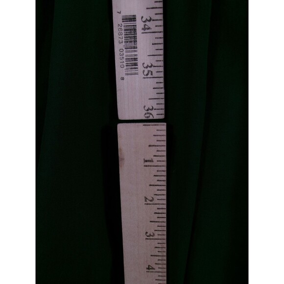 GOMORN Dress Women XL Green Wrap V Neck Smocked Waist Maxi Cap Sleeve Fit - Picture 6 of 11